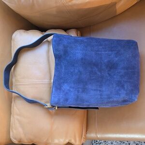 Elegant Blue Suede Women's Bag